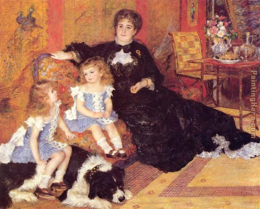 Madame Georges Charpentier and her Children, Georgette and Paul painting - Pierre Auguste Renoir Madame Georges Charpentier and her Children, Georgette and Paul art painting